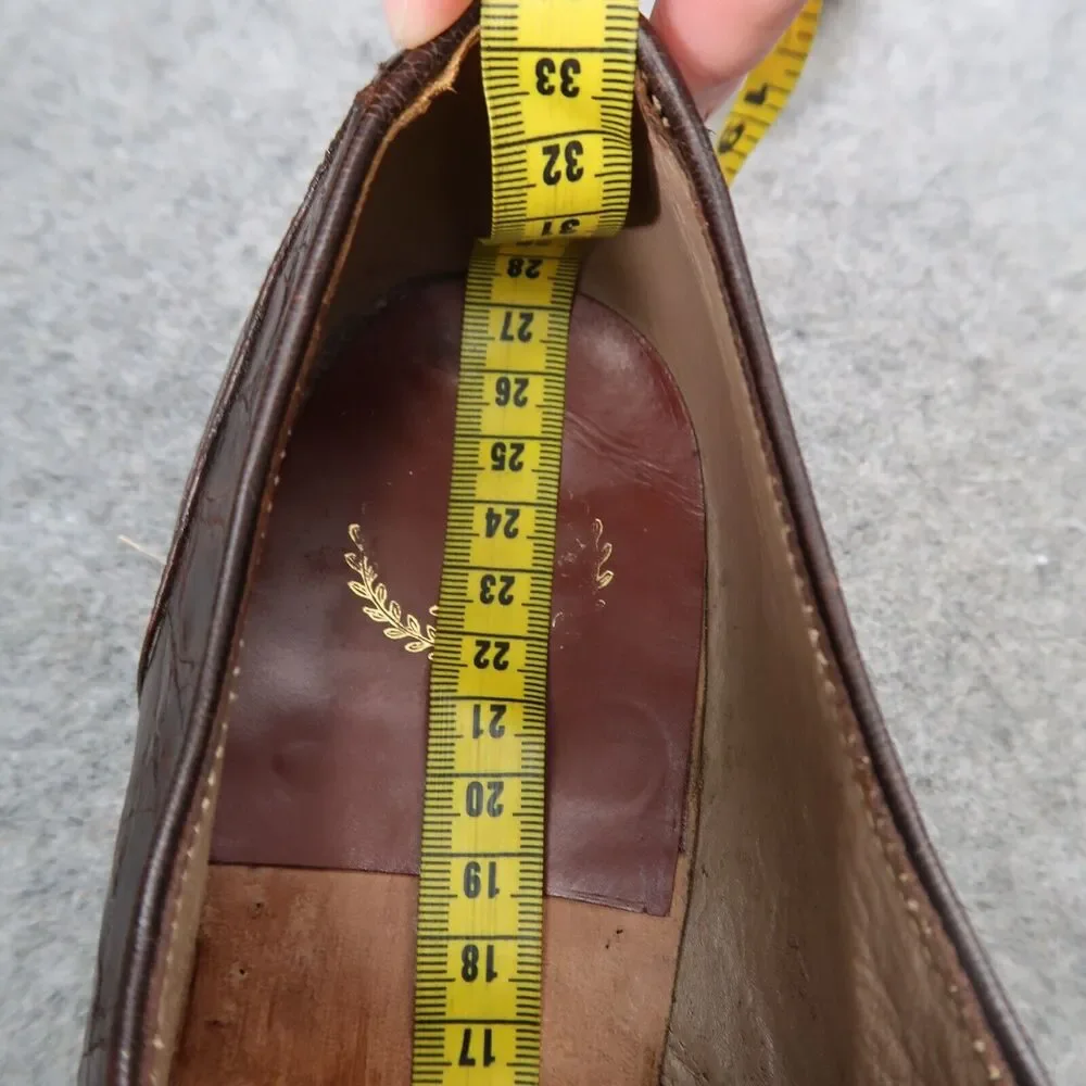 Kow Hoo Shoes Mens 45 Oxfords Exotic Leather Classic Goodyear Welt Handcrafted